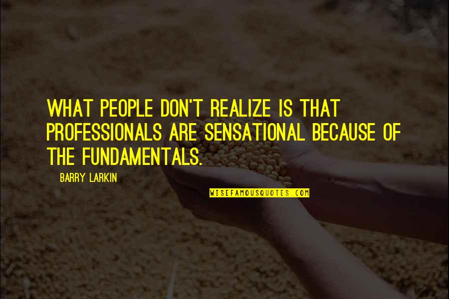 Virabeni Quotes By Barry Larkin: What people don't realize is that professionals are Virabeni Quotes By Barry Larkin: What people don't realize is that professionals are