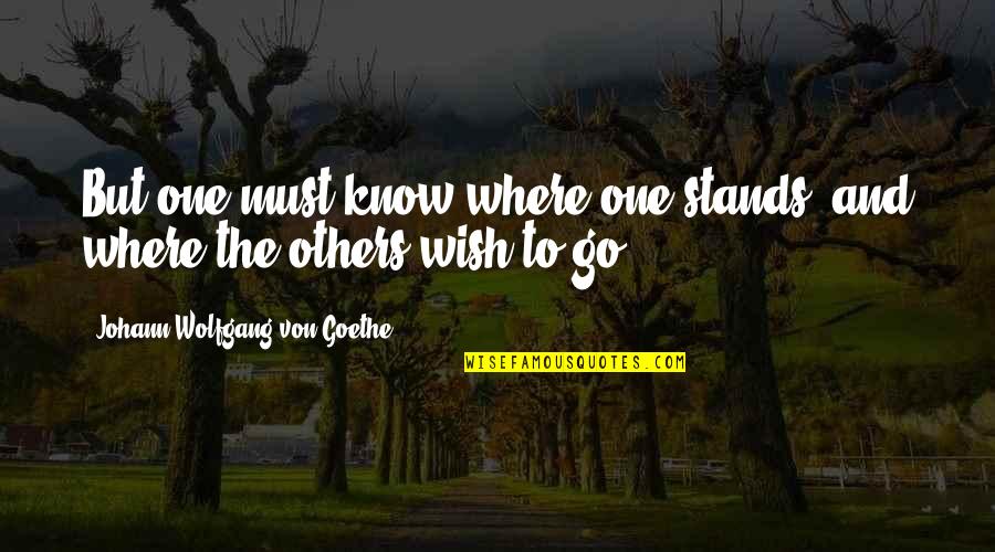 Virat Kohli Funny Quotes By Johann Wolfgang Von Goethe: But one must know where one stands, and