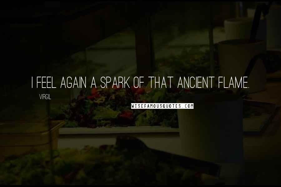 Virgil quotes: I feel again a spark of that ancient flame.