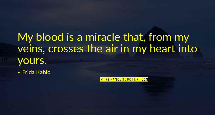 Virian Quotes By Frida Kahlo: My blood is a miracle that, from my