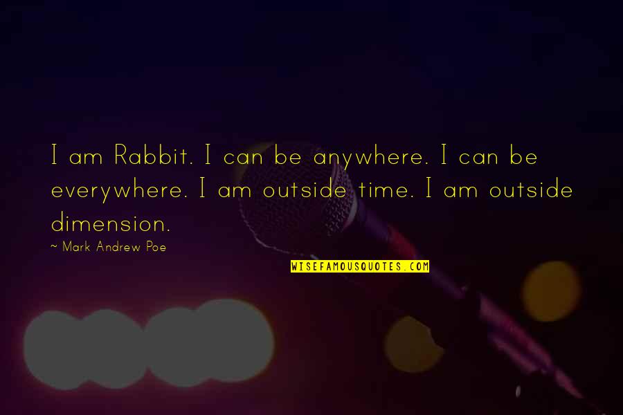Virtues And Values Quotes By Mark Andrew Poe: I am Rabbit. I can be anywhere. I