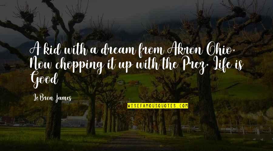 Visada Online Quotes By LeBron James: A kid with a dream from Akron Ohio.