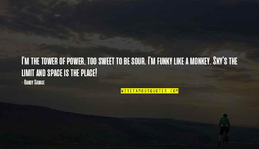 Visade Quotes By Randy Savage: I'm the tower of power, too sweet to Visade Quotes By Randy Savage: I'm the tower of power, too sweet to