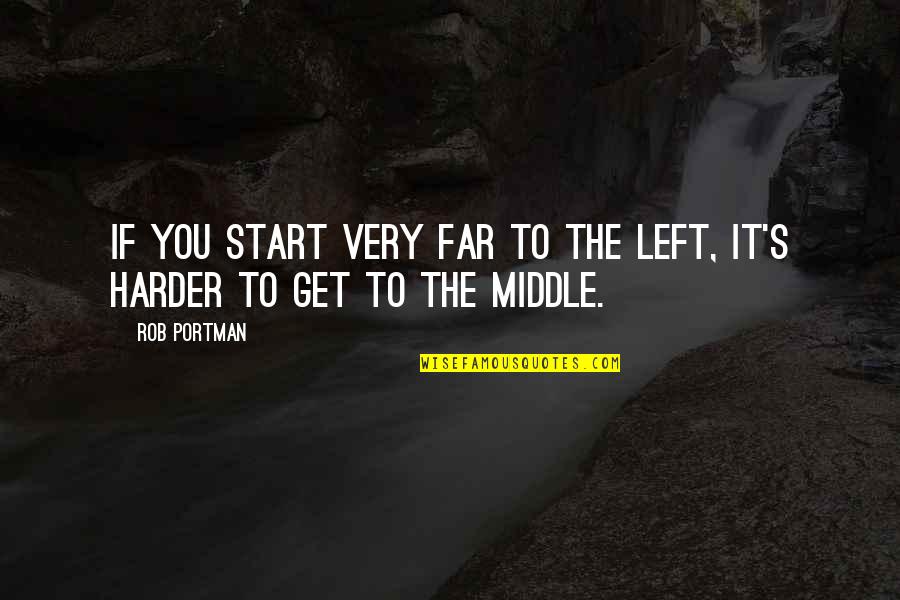 Visagie Lodge Quotes By Rob Portman: If you start very far to the left,