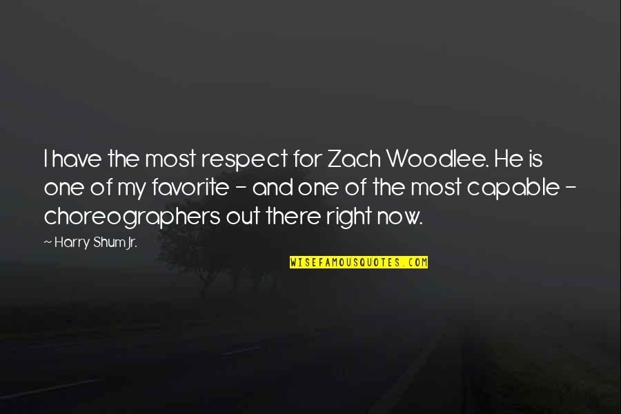 Vishnevskys Ointment Quotes By Harry Shum Jr.: I have the most respect for Zach Woodlee.