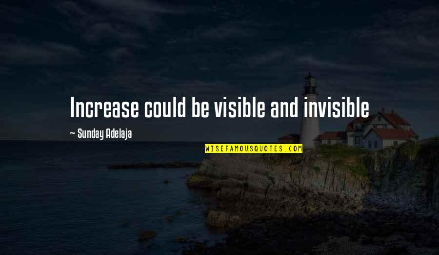 Visible And Invisible Quotes By Sunday Adelaja: Increase could be visible and invisible
