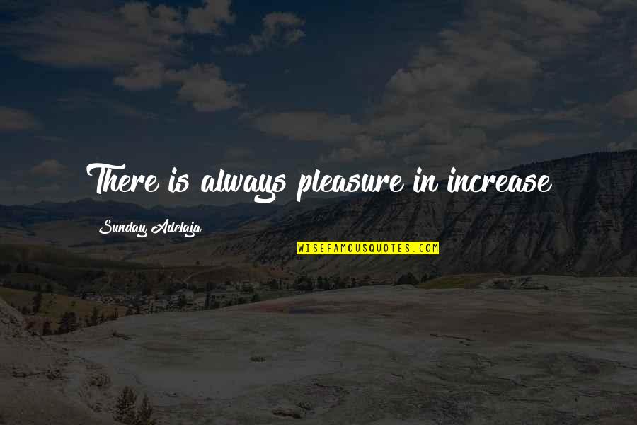 Vision 2020 Quotes By Sunday Adelaja: There is always pleasure in increase