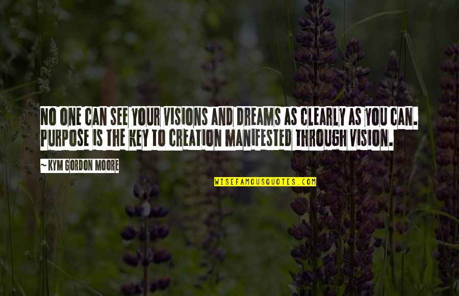 Vision And Dreams Quotes By Kym Gordon Moore: No one can see your visions and dreams