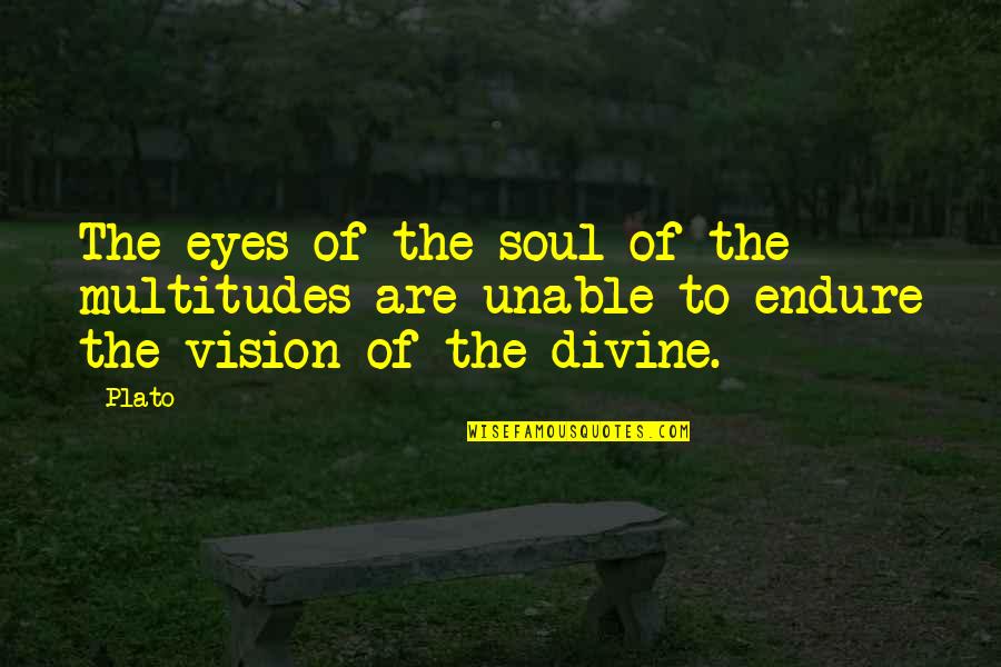 Vision Eyes Quotes By Plato: The eyes of the soul of the multitudes