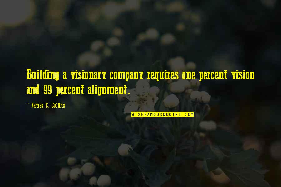 Vision Of A Company Quotes By James C. Collins: Building a visionary company requires one percent vision Vision Of A Company Quotes By James C. Collins: Building a visionary company requires one percent vision