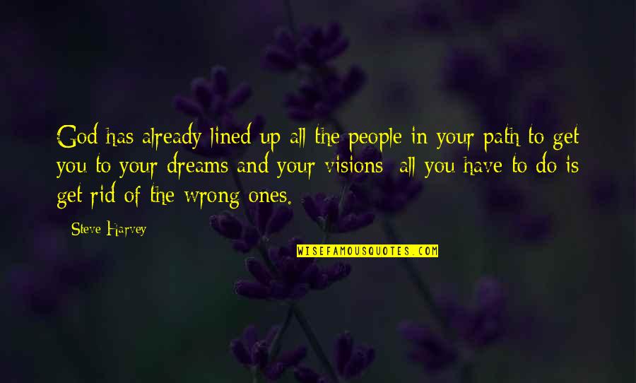 Visions And Dreams Quotes By Steve Harvey: God has already lined up all the people