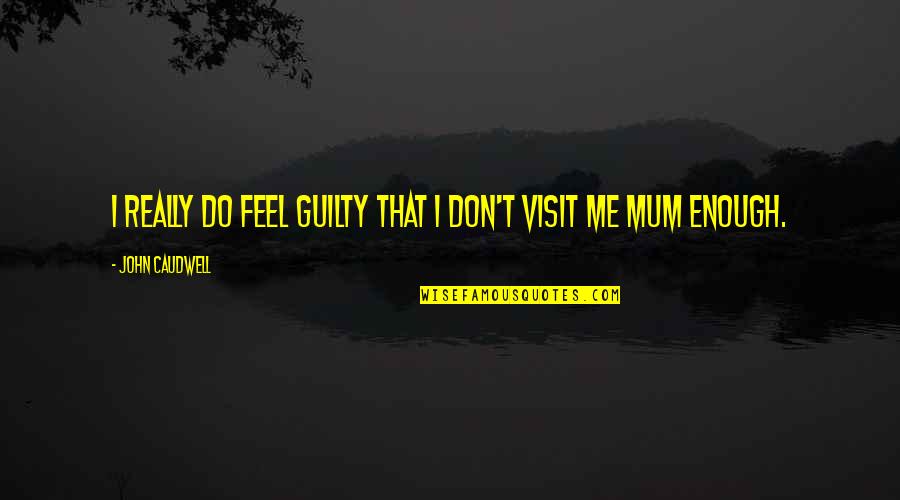 Visit Me Quotes By John Caudwell: I really do feel guilty that I don't Visit Me Quotes By John Caudwell: I really do feel guilty that I don't