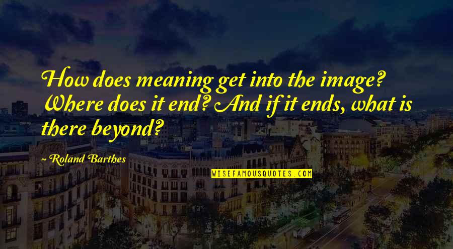 Vislumbre Significado Quotes By Roland Barthes: How does meaning get into the image? Where
