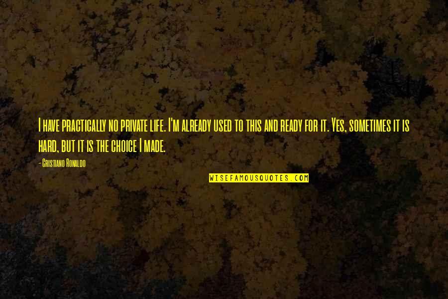 Visperas 23 Quotes By Cristiano Ronaldo: I have practically no private life. I'm already
