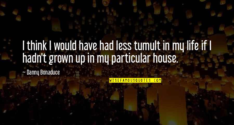 Visramiani Quotes By Danny Bonaduce: I think I would have had less tumult