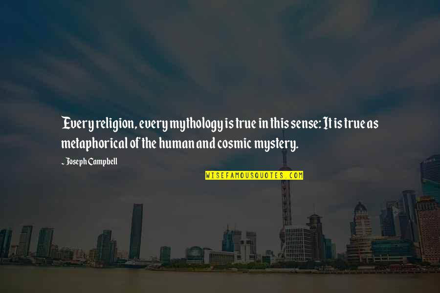 Visscitude Quotes By Joseph Campbell: Every religion, every mythology is true in this