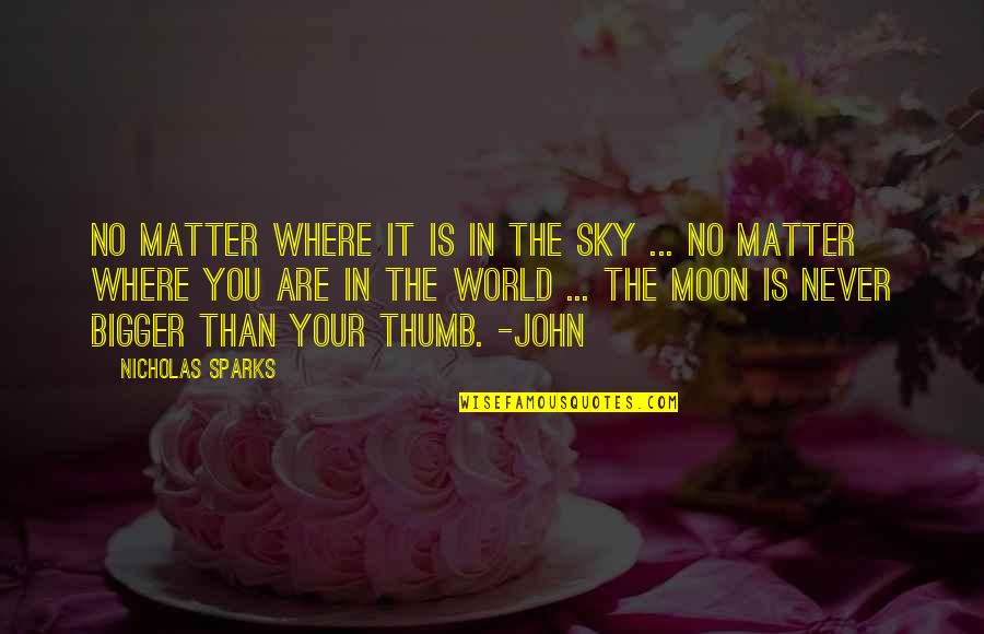 Vistana Quotes By Nicholas Sparks: No matter where it is in the sky