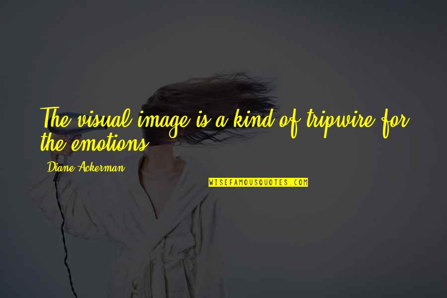 Visual Design Quotes By Diane Ackerman: The visual image is a kind of tripwire