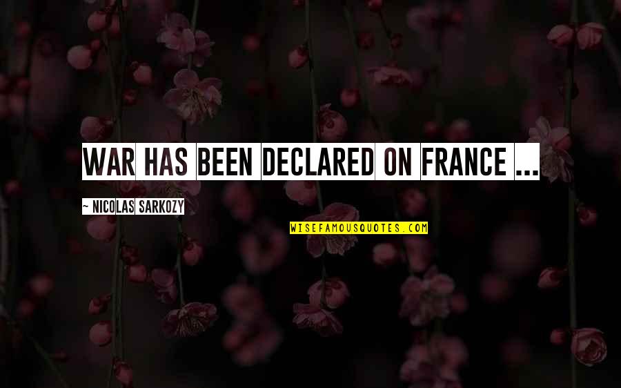Visy Quotes By Nicolas Sarkozy: War has been declared on France ...