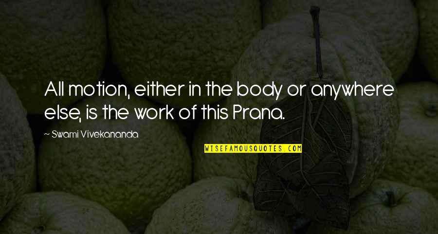 Vitaburst Quotes By Swami Vivekananda: All motion, either in the body or anywhere Vitaburst Quotes By Swami Vivekananda: All motion, either in the body or anywhere