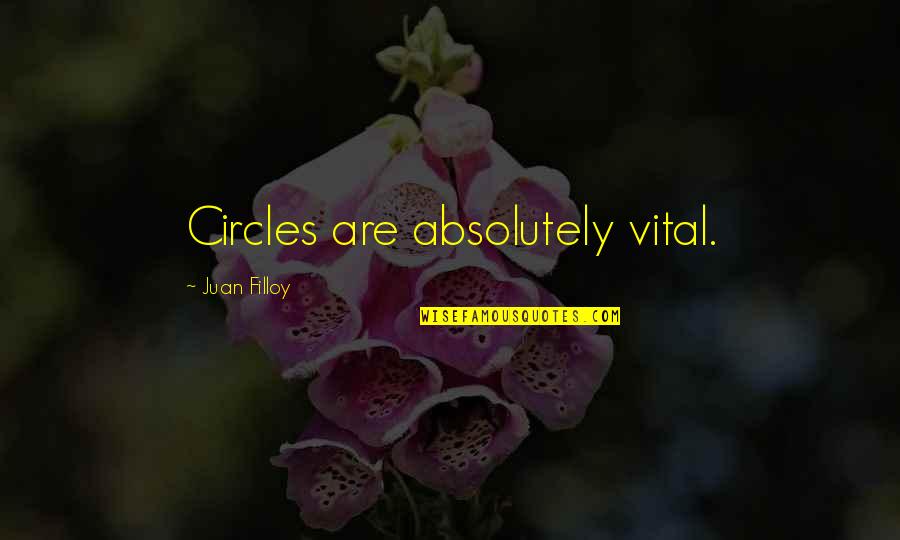 Vital Quotes By Juan Filloy: Circles are absolutely vital. Vital Quotes By Juan Filloy: Circles are absolutely vital.