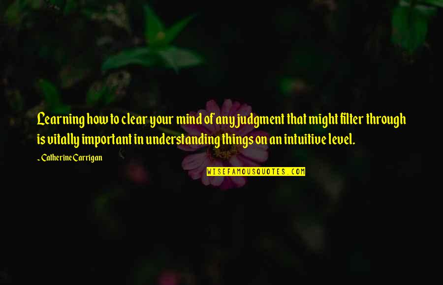 Vitally Quotes By Catherine Carrigan: Learning how to clear your mind of any Vitally Quotes By Catherine Carrigan: Learning how to clear your mind of any