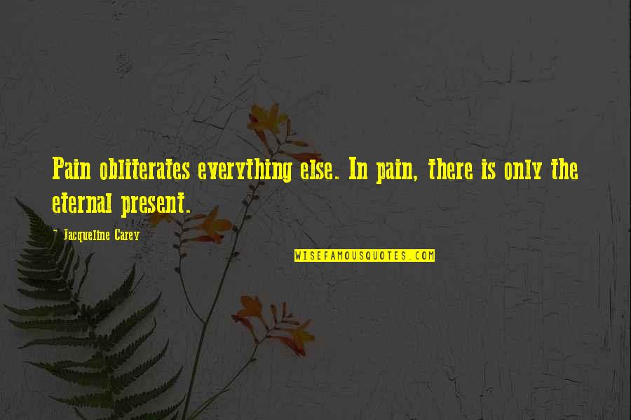 Vitette Quotes By Jacqueline Carey: Pain obliterates everything else. In pain, there is