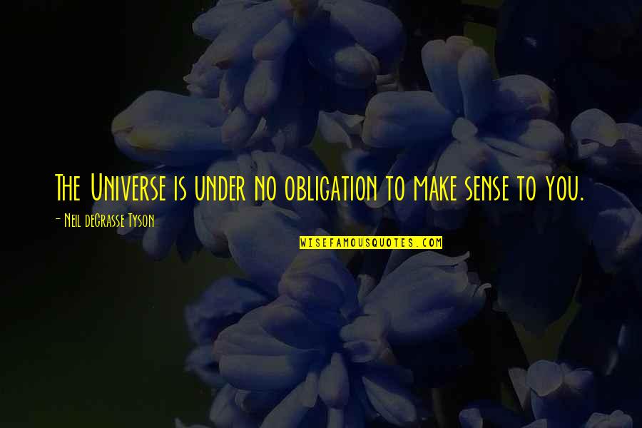 Vivacite Quotes By Neil DeGrasse Tyson: The Universe is under no obligation to make