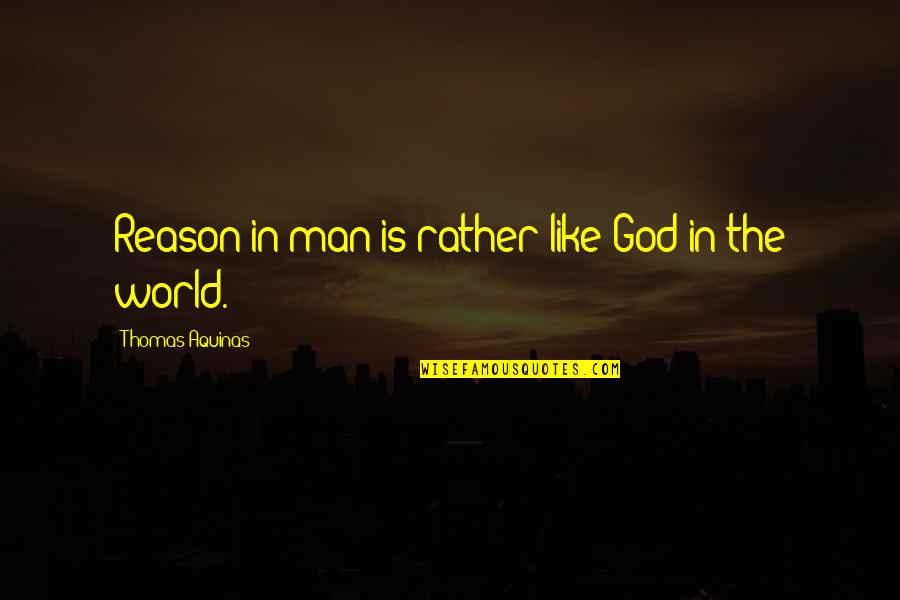 Vivek Paul Quotes By Thomas Aquinas: Reason in man is rather like God in