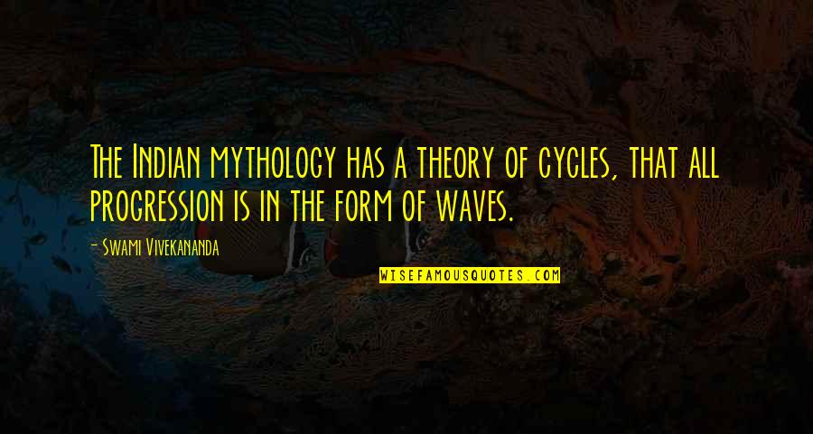 Vivekananda Quotes By Swami Vivekananda: The Indian mythology has a theory of cycles,