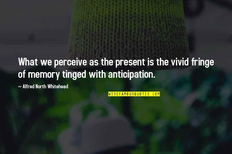 Vivid Memories Quotes By Alfred North Whitehead: What we perceive as the present is the Vivid Memories Quotes By Alfred North Whitehead: What we perceive as the present is the