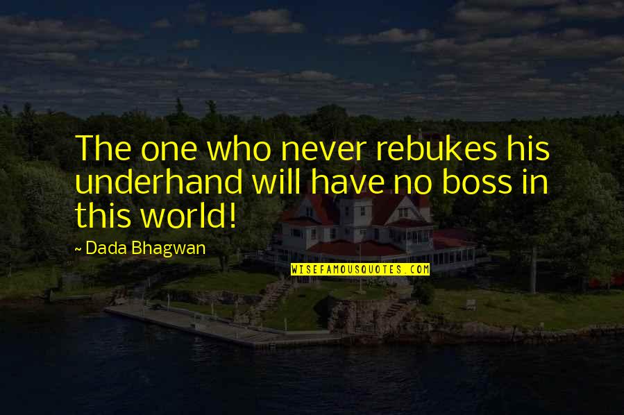 Vivienda Rural Quotes By Dada Bhagwan: The one who never rebukes his underhand will