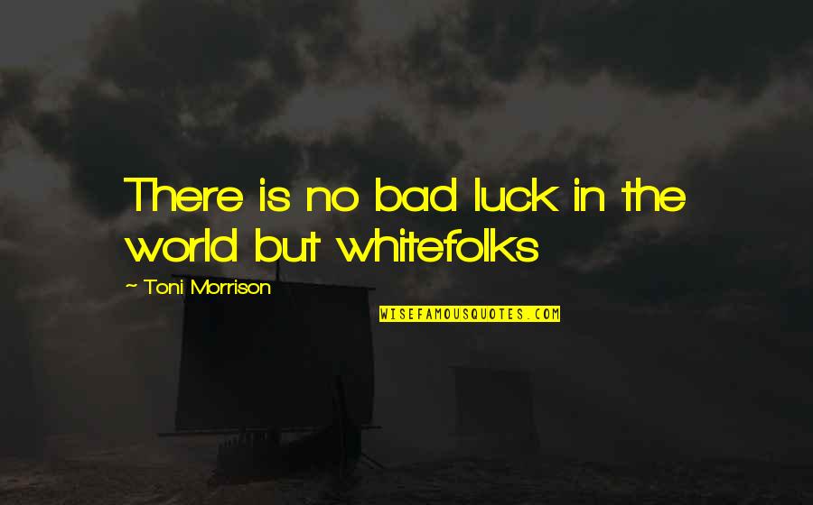 Viz Ista Stredn Kola Quotes By Toni Morrison: There is no bad luck in the world Viz Ista Stredn Kola Quotes By Toni Morrison: There is no bad luck in the world