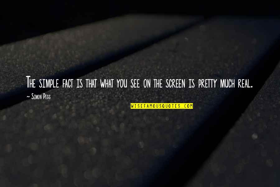 Vladimir Korolenko Quotes By Simon Pegg: The simple fact is that what you see
