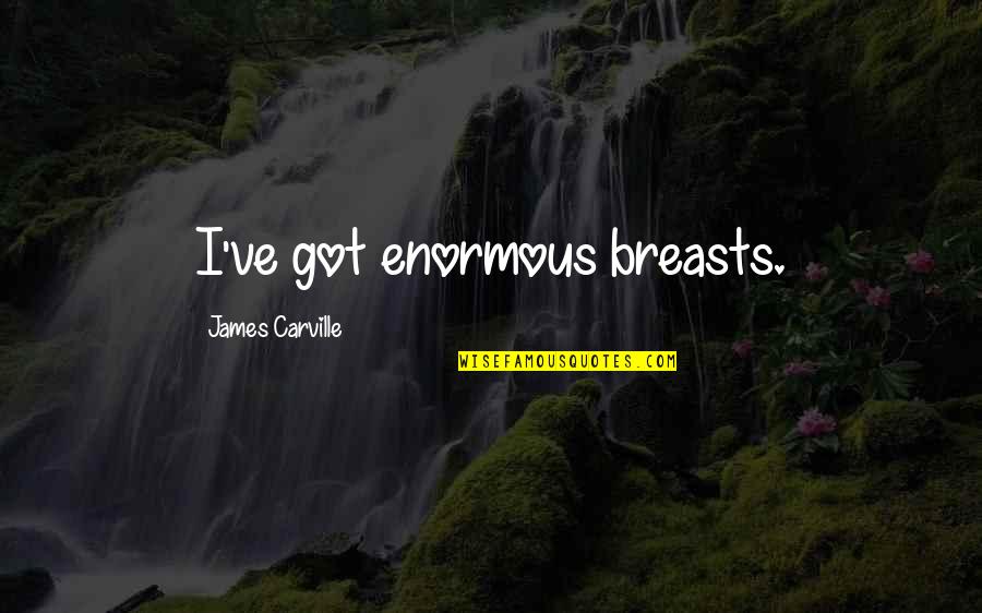 Vladivojna La Quotes By James Carville: I've got enormous breasts.