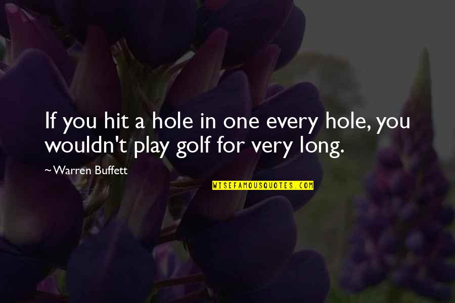 Vlaska Kola Quotes By Warren Buffett: If you hit a hole in one every