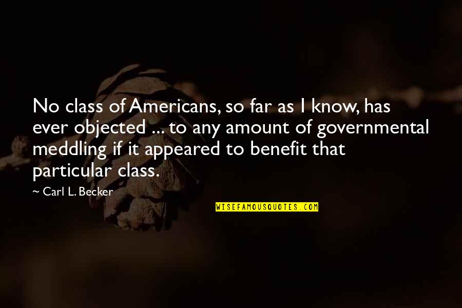 Vlastimir Pavlovic Carevac Quotes By Carl L. Becker: No class of Americans, so far as I Vlastimir Pavlovic Carevac Quotes By Carl L. Becker: No class of Americans, so far as I