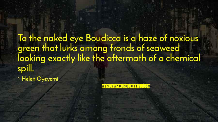 Vlastite Dionice Quotes By Helen Oyeyemi: To the naked eye Boudicca is a haze Vlastite Dionice Quotes By Helen Oyeyemi: To the naked eye Boudicca is a haze