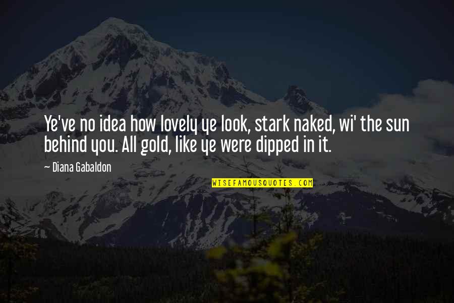 Vlnkov Quotes By Diana Gabaldon: Ye've no idea how lovely ye look, stark Vlnkov Quotes By Diana Gabaldon: Ye've no idea how lovely ye look, stark