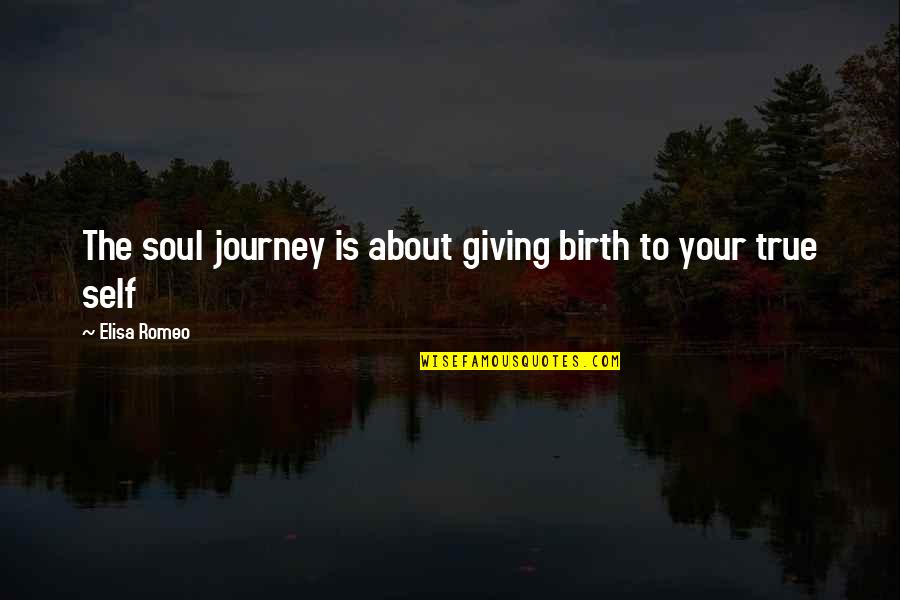 Vloothuis House Quotes By Elisa Romeo: The soul journey is about giving birth to Vloothuis House Quotes By Elisa Romeo: The soul journey is about giving birth to