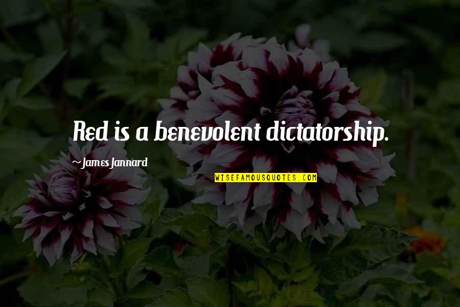 Vluggertje Quotes By James Jannard: Red is a benevolent dictatorship.