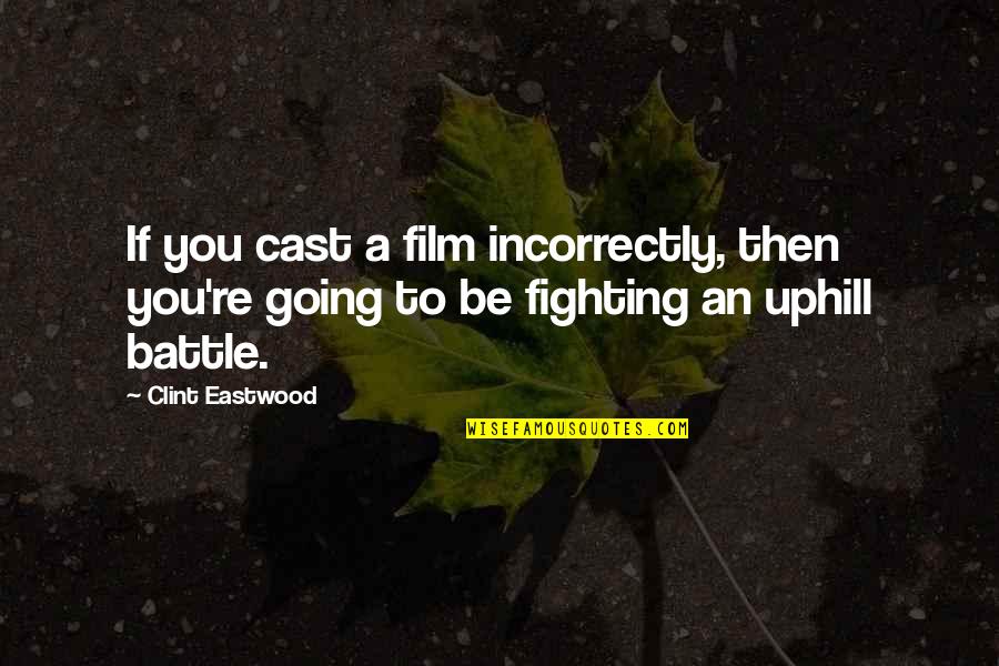 Vnnnnnnn Quotes By Clint Eastwood: If you cast a film incorrectly, then you're