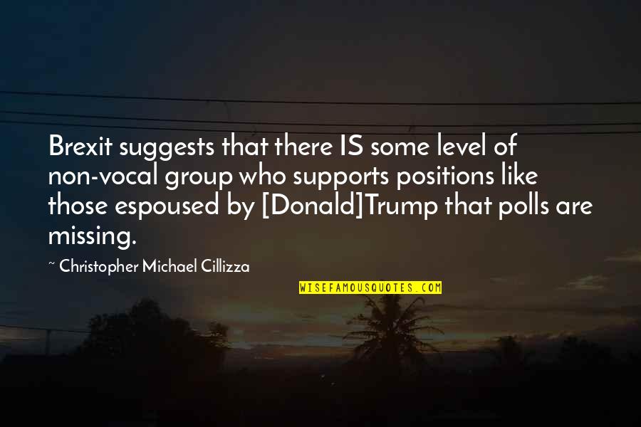 Vocal Group Quotes By Christopher Michael Cillizza: Brexit suggests that there IS some level of