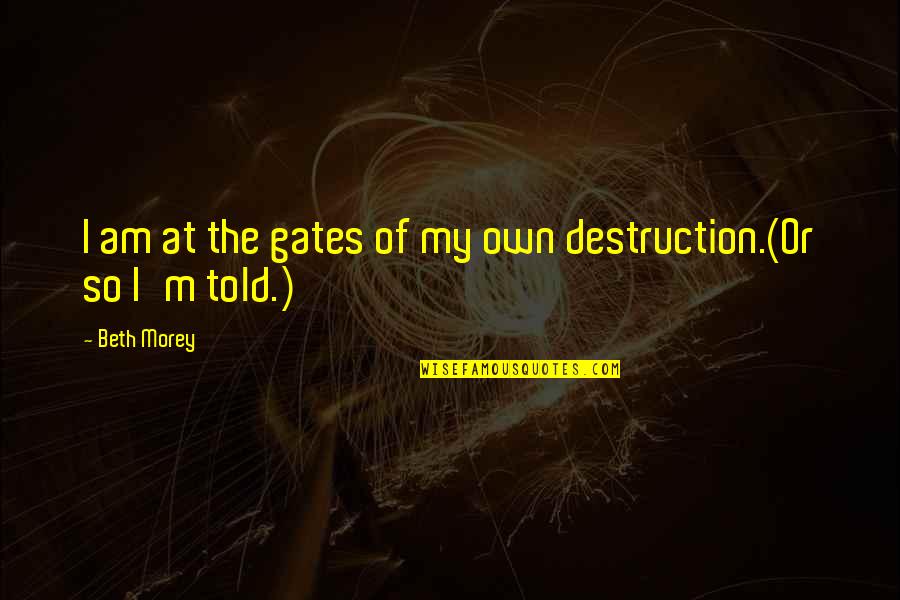 Vodka Shot Quotes By Beth Morey: I am at the gates of my own