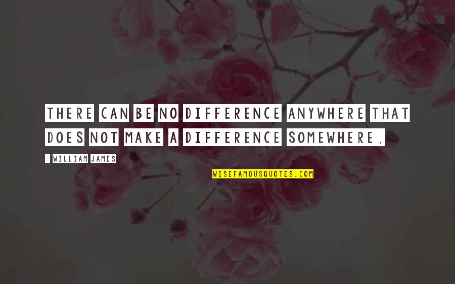 Voedselteams Quotes By William James: There can be no difference anywhere that does