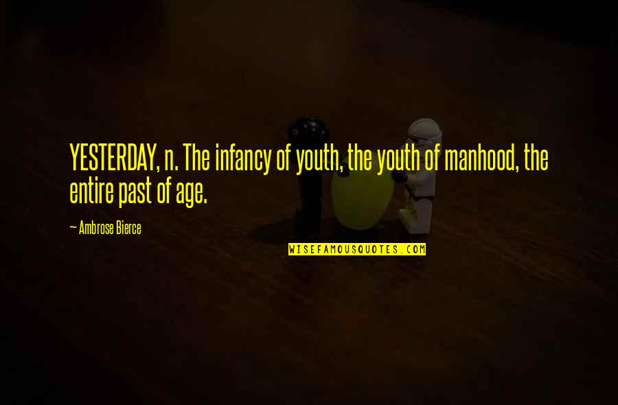 Voestalpine Nortrak Quotes By Ambrose Bierce: YESTERDAY, n. The infancy of youth, the youth
