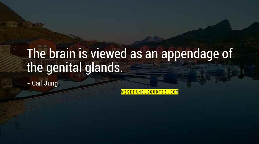 Vogelsoorten In Belgi Quotes By Carl Jung: The brain is viewed as an appendage of