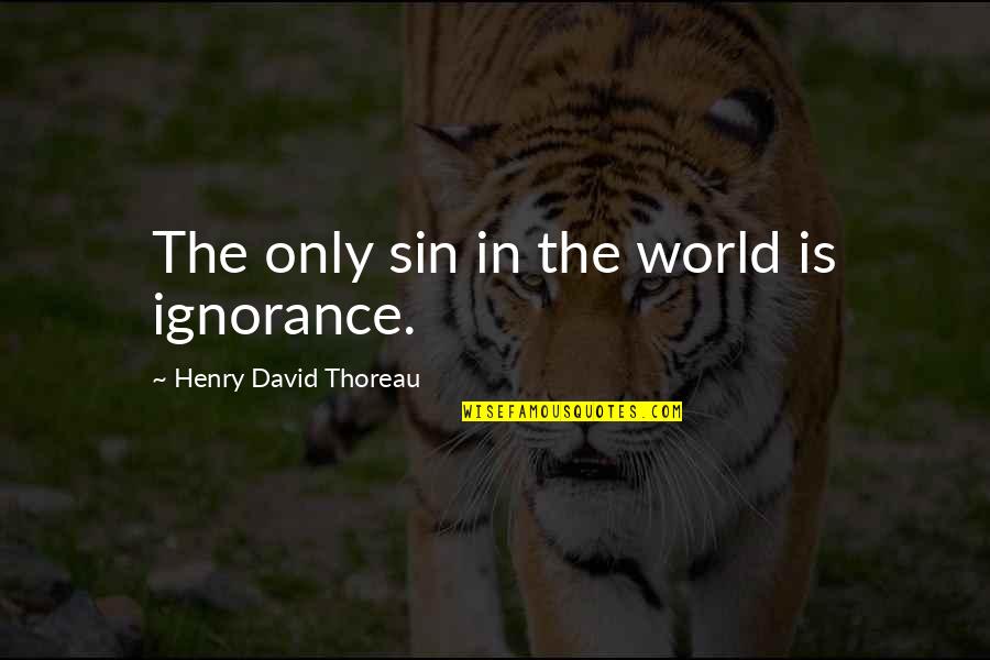 Voices Of Freedom Eric Foner Quotes By Henry David Thoreau: The only sin in the world is ignorance.