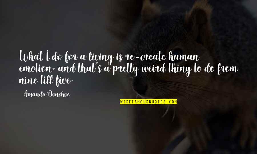 Voils Farm Quotes By Amanda Donohoe: What I do for a living is re-create