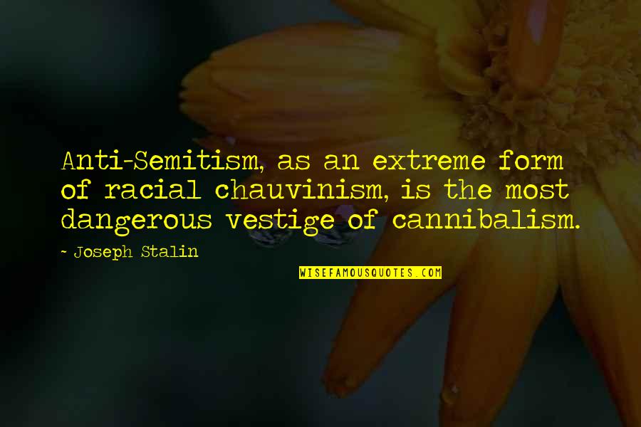 Voksentoppen Quotes By Joseph Stalin: Anti-Semitism, as an extreme form of racial chauvinism,